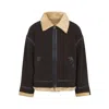Mastermind Japan Brown Cotton Mutton Jacket With Embroidered Skull Detail In Brown