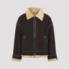 Mastermind Japan Brown Cotton Mutton Jacket With Embroidered Skull Detail In Brown