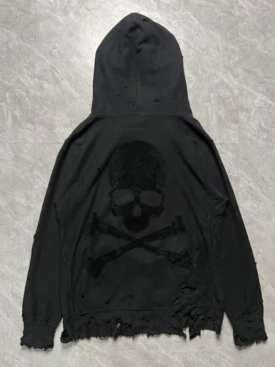 Pre-owned Mastermind Japan Crash Distressed Zip Hoodie