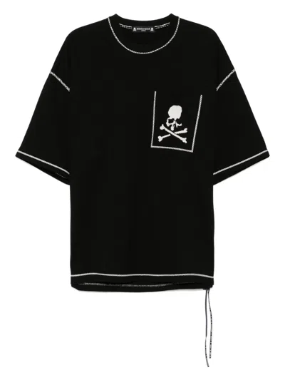 Mastermind Japan Cross-stitch T-shirt In Black