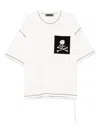 Mastermind Japan White Boxy Cross-stitch T-shirt In White