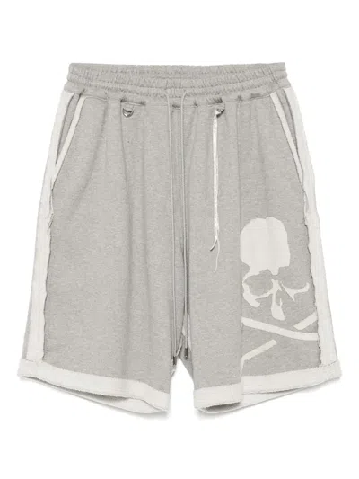 Mastermind Japan Cut-off Track Shorts In Grey