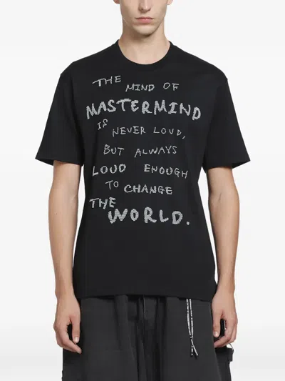 Mastermind Japan Decorated Ss Slogan-print T-shirt In Black