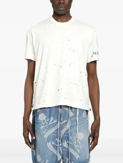 Mastermind Japan Distressed Crew-neck T-shirt In White