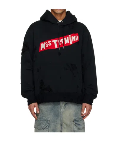 MASTERMIND JAPAN DISTRESSED LOGO HOODIE
