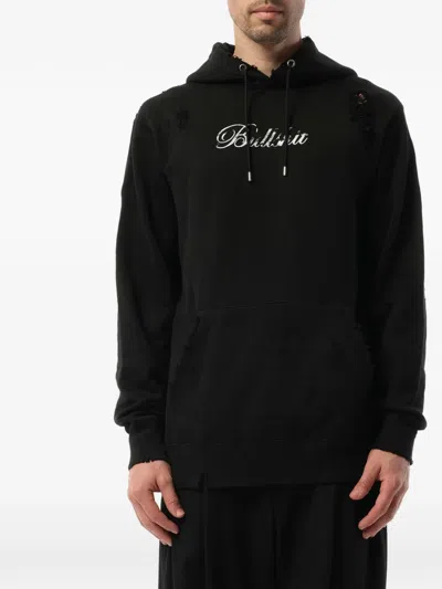 Mastermind Japan Distressed Logo-print Hoodie In Black