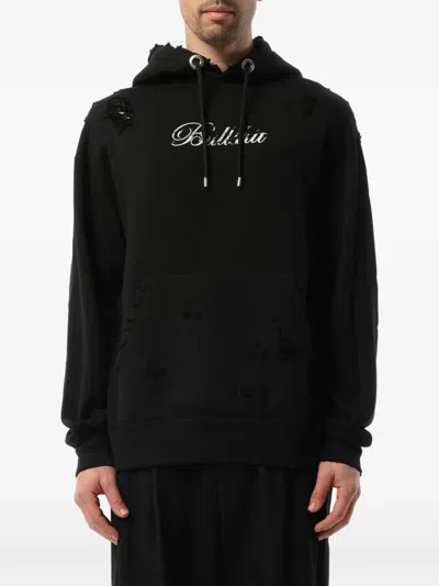 Mastermind Japan Distressed Logo-print Hoodie In Black