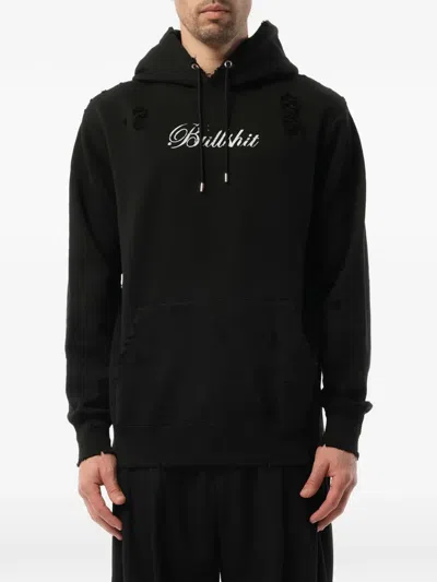 Mastermind Japan Distressed Skull-print Hoodie In Black