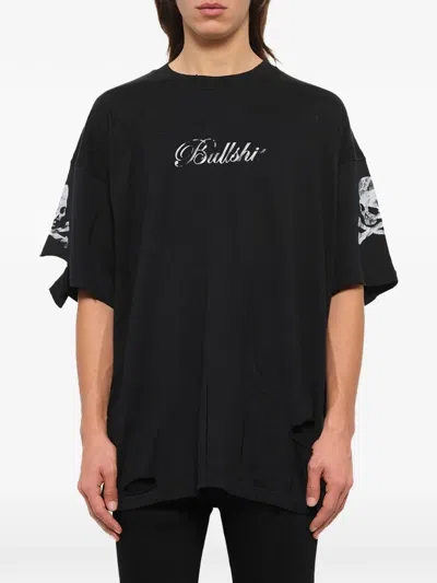 Mastermind Japan Distressed Skull-print T-shirt In Black