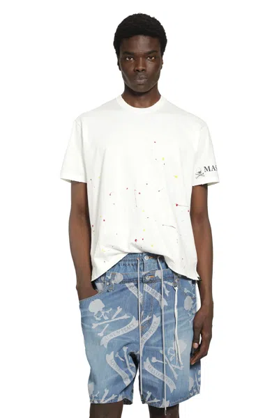 Mastermind Japan Distressed Ss Tee In White