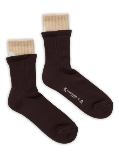 Mastermind Japan Double-layered Socks In Black