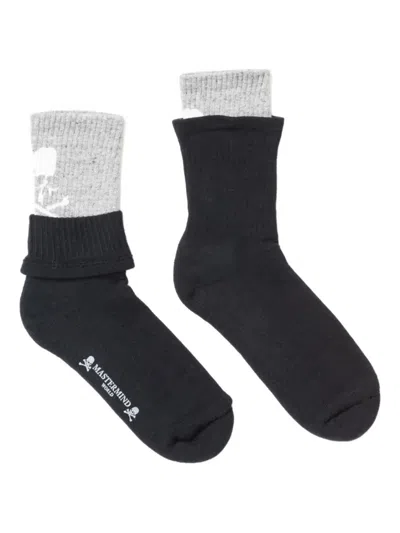 Mastermind Japan Double-layered Socks In Gray