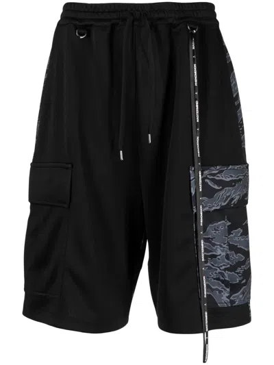 Mastermind Japan Drawstring-waist Cargo Shorts In Black