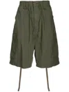 Mastermind Japan Elasticated Cotton-blend Cargo Shorts In Green