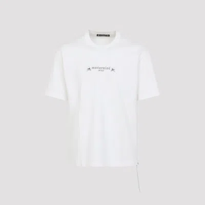 Mastermind Japan Embroidered Ish Short Sleeve Tee For Men In White
