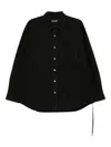 Mastermind Japan Embroidered-logo Cotton Shirt In Black