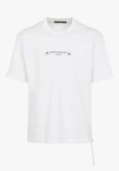 Mastermind Japan Embroidered Skull T-shirt In White