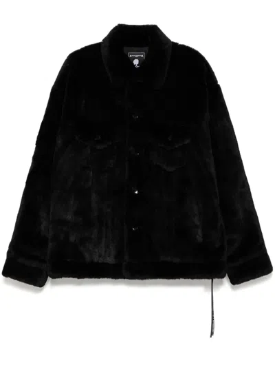 Mastermind Japan Faux-fur Jacket In Black