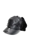 Mastermind Japan Faux Fur Leather Cap In Black