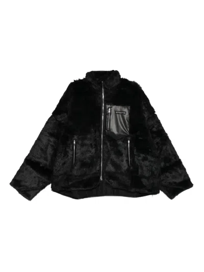 Mastermind Japan Faux Fur Pocket Jacket In Black
