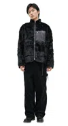 Mastermind Japan Fur Jacket With Patch Pocket In Black