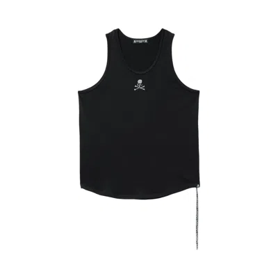 Pre-owned Mastermind Japan Glass Beaded Loopwheel Tank Top 'black' | Men's Size M