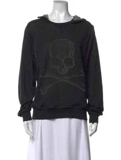 Pre-owned Mastermind Japan Graphic Print Crew Neck Hoodie In Black