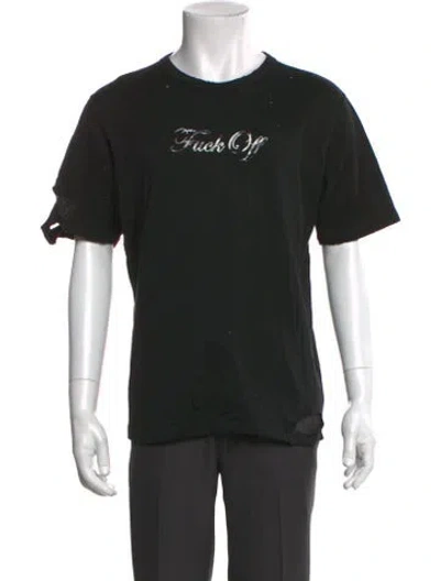 Pre-owned Mastermind Japan Graphic Print Crew Neck T-shirt In Black