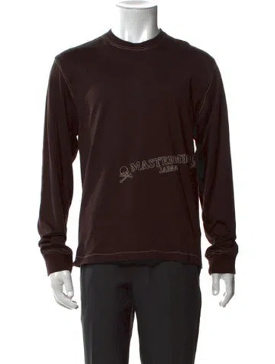 Pre-owned Mastermind Japan Graphic Print Crew Neck T-shirt In Brown