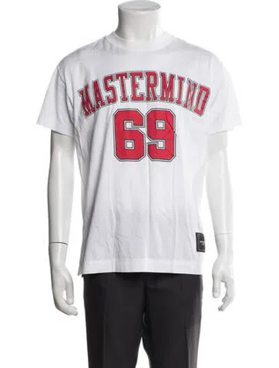 Pre-owned Mastermind Japan Graphic Print Crew Neck T-shirt In Red/white