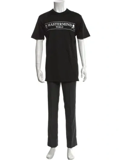 Pre-owned Mastermind Japan Graphic Print Crew Neck T-shirt W/ Tags In Black/white