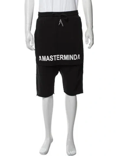 Pre-owned Mastermind Japan Graphic Print Jogger Shorts In Black