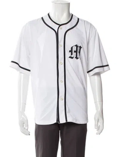 Pre-owned Mastermind Japan Graphic Print Short Sleeve Shirt In White