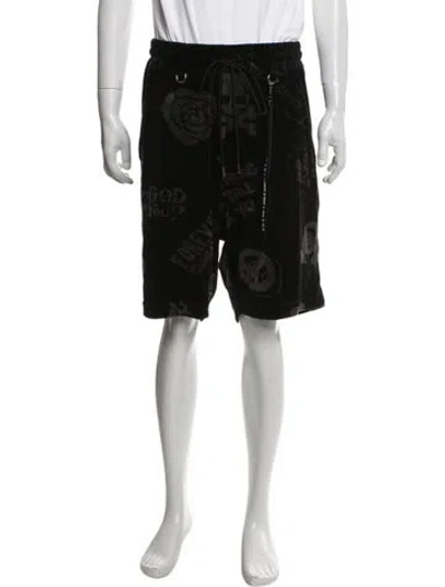 Pre-owned Mastermind Japan Graphic Print Shorts In Black