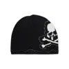 Mastermind Japan Intarsia Knit Skull Beanie In Black