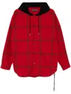 Mastermind Japan Hooded Shirt Jacket In Red