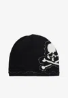 Mastermind Japan Intarsia Knit Skull Beanie In Black