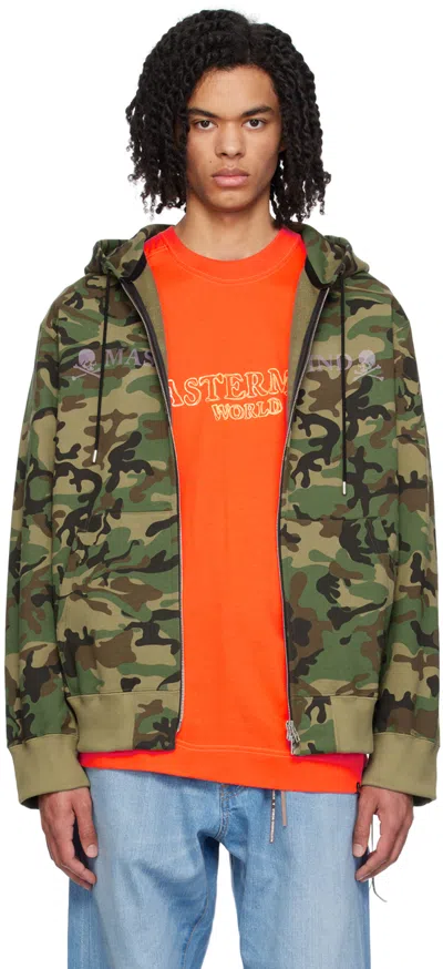 Mastermind Japan Khaki Printed Hoodie In Woodland