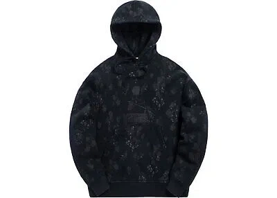 Pre-owned Mastermind Japan Kith X Mastermind World Men's Black Fleece Pullover Hoodie Kh2255 Small