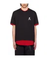Mastermind Japan Laminated Plain Knitted Short-sleeved T-shirt In Black