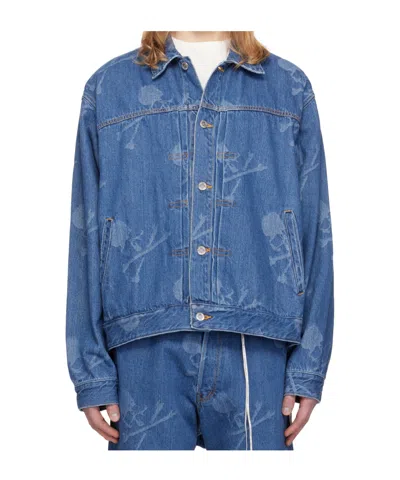 Mastermind Japan Lapel Long-sleeved Casual Jacket In Blue