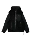 Mastermind Japan Layered Hooded Jacket In Black