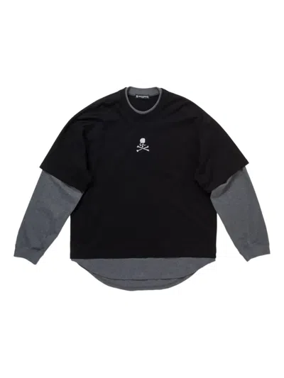 Mastermind Japan Layered Skull T-shirt In Black