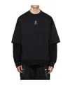 Mastermind Japan Layered-look Pullover Sweatshirt In Black