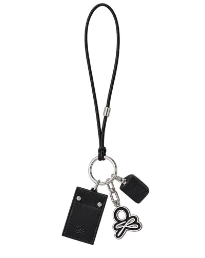 Mastermind Japan Leather Keychain In Black