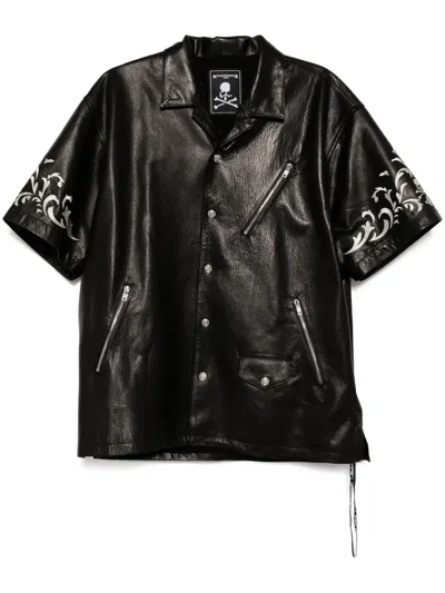 Mastermind Japan Hemd Aus Leder In Schwarz