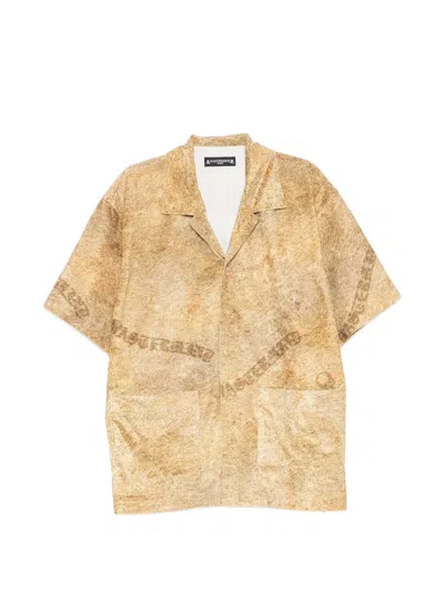 Mastermind Japan Lion-print Shirt In Gold