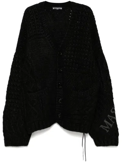 Mastermind Japan Logo Cable Cardigan In Schwarz