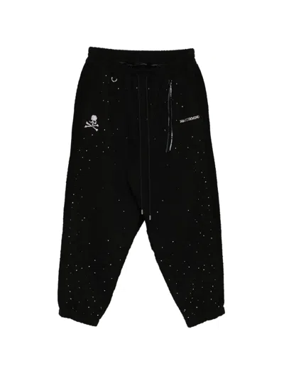 Mastermind Japan Logo Crystal-embellished Track Pants In Black