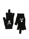 Mastermind Japan Fingerless Gloves With Ribbed Cuffs And Design In Black